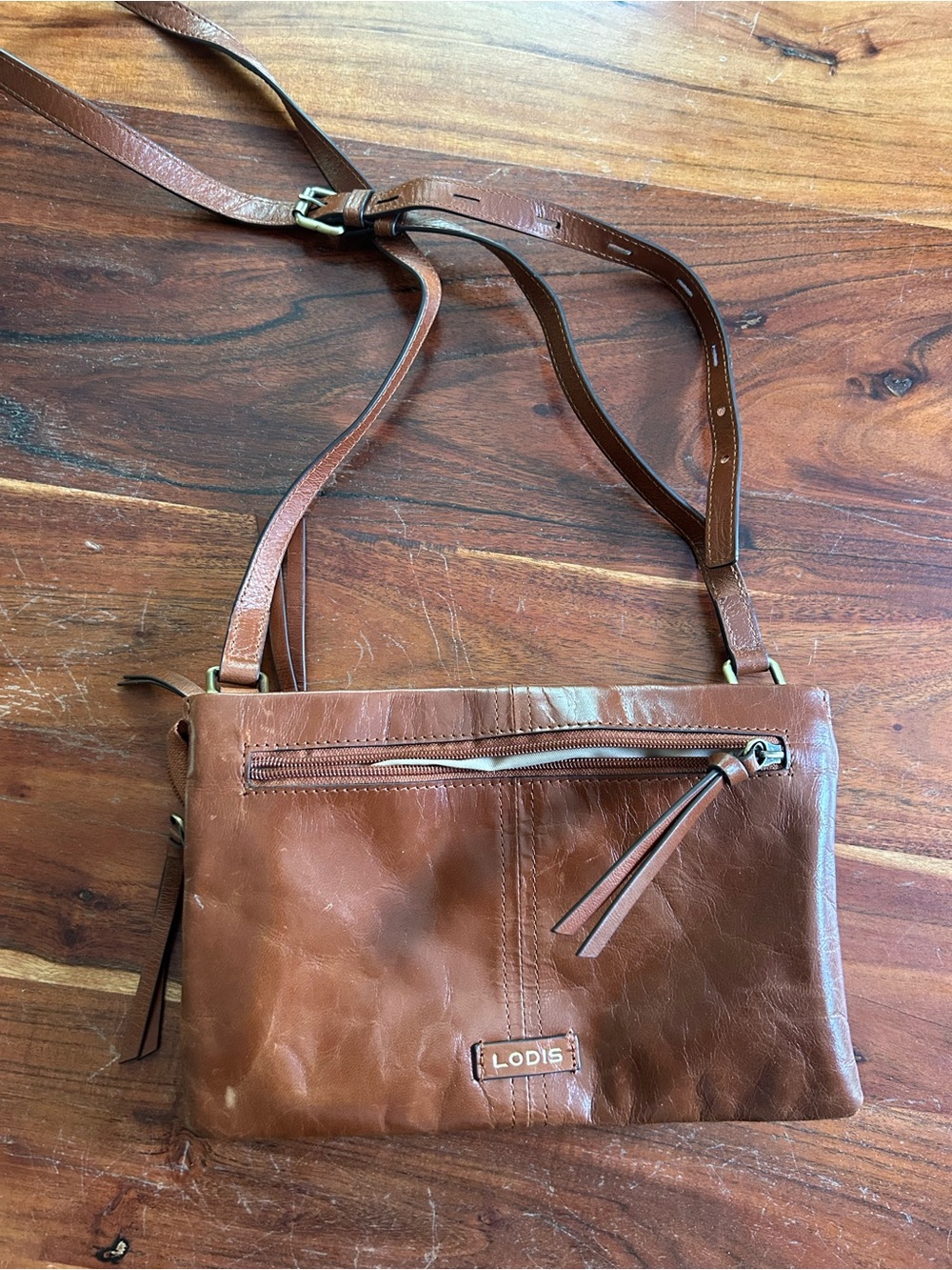 Lodis leather crossbody bag